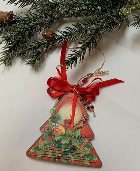 3D Stanzbogen Christmas Balls: Tannenbaum, Kerzengesteck